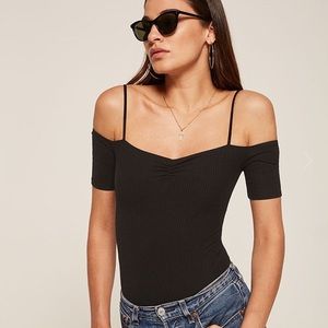 Reformation cold shoulder bodysuit